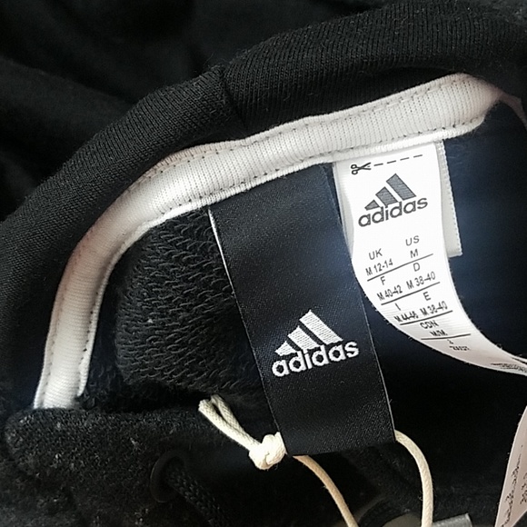 Adidas Black and White Speckled Hoodie - Picture 5 of 5